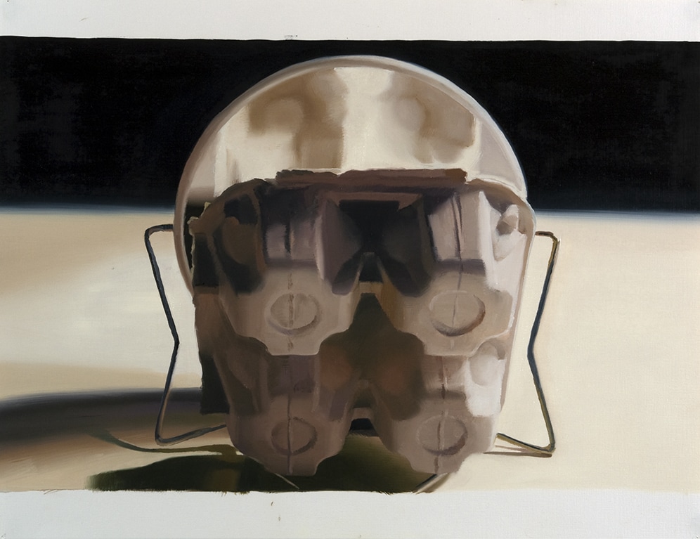 Janice McNab, D.I.Y. – ‘Egg Box’ (2013), 50x65cm, oil on oil paper