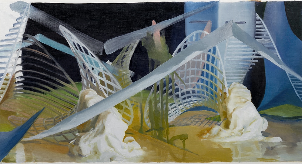 Janice McNab, D.I.Y. – ‘Our Centres Cannot Hold’ (2015), 35x65cm, oil on oil paper