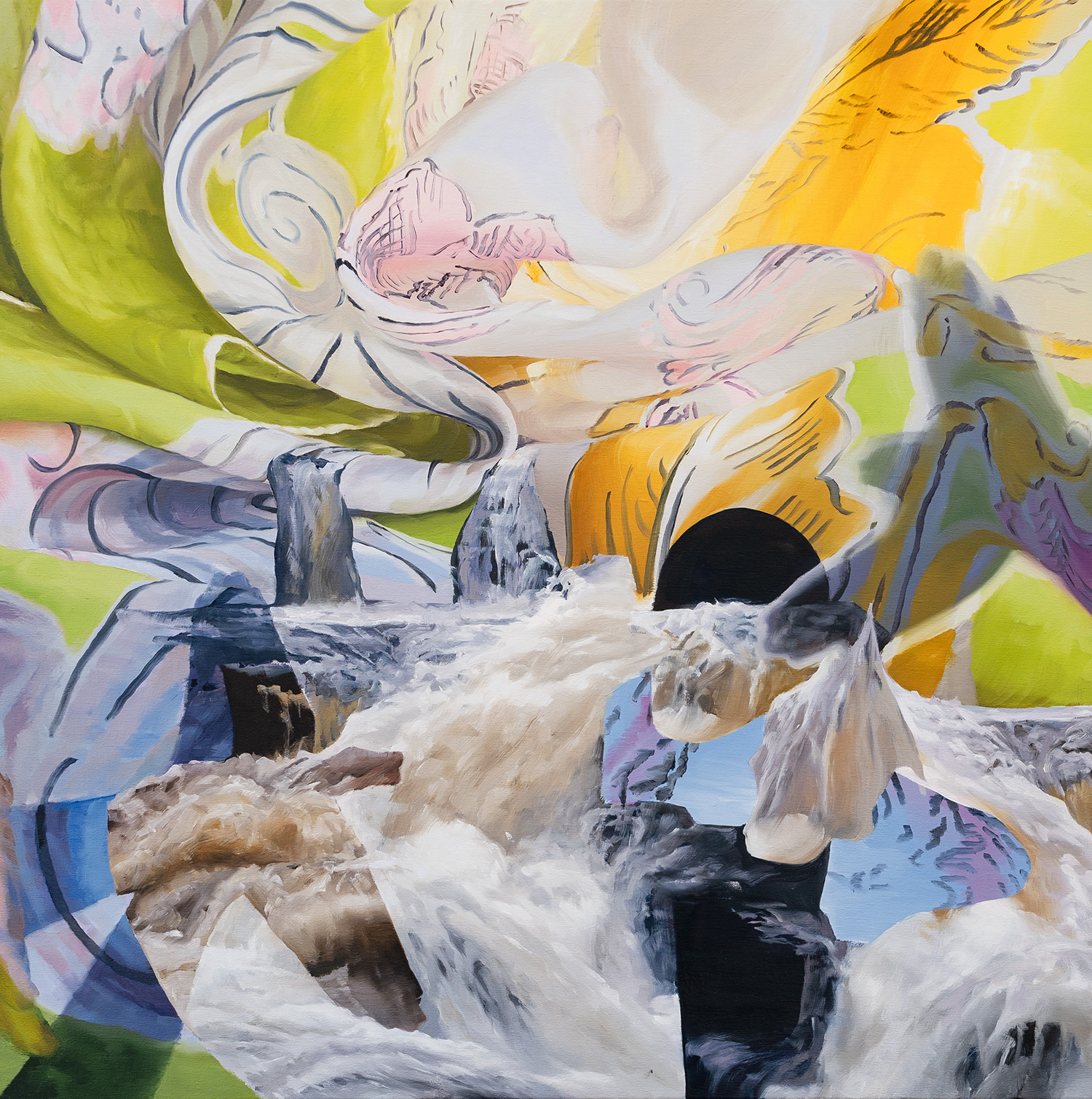 Janice McNab, Grief (2024), 80x80cm, oil on linen