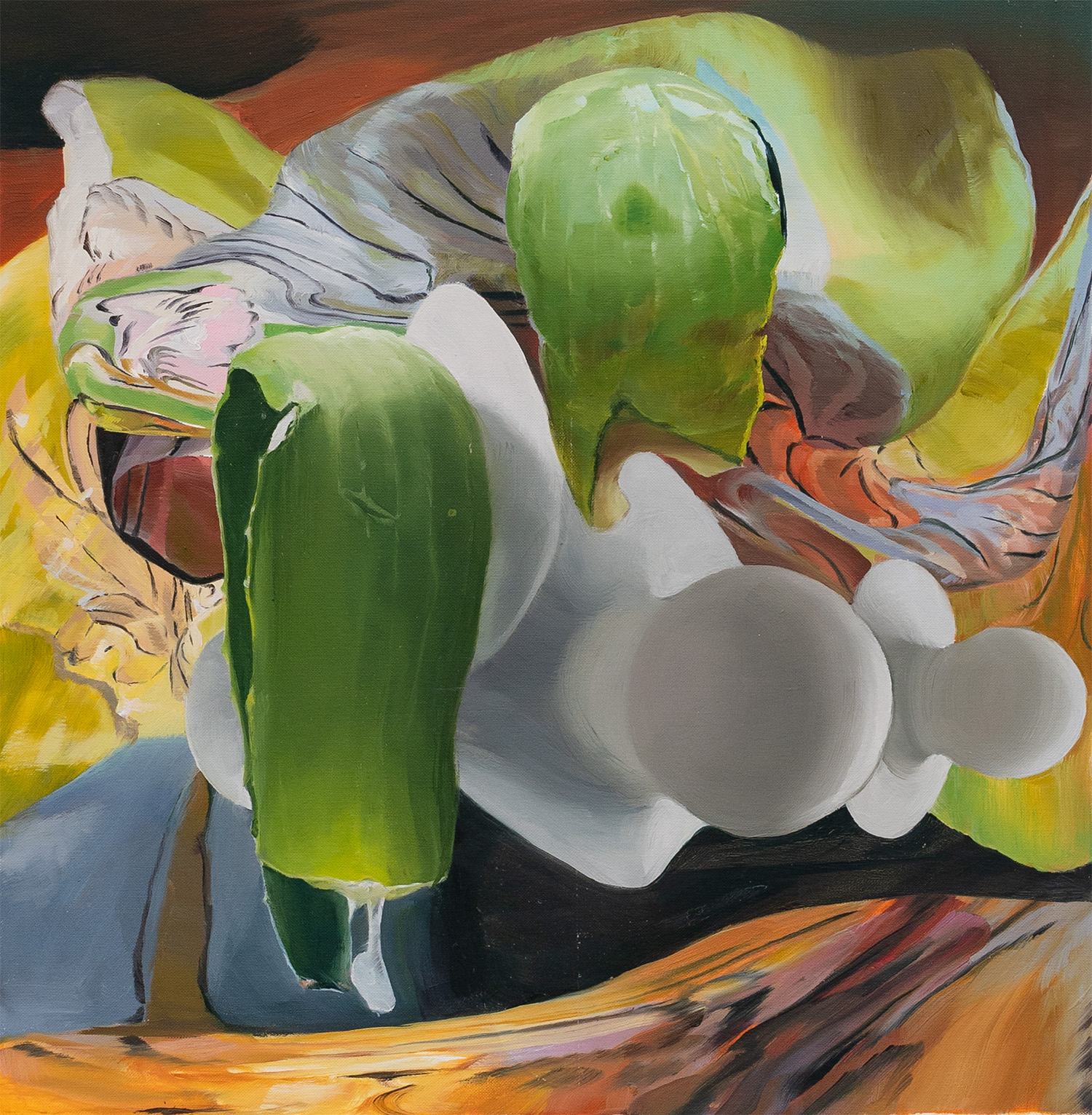 Janice McNab, Rift, study (2022), 50x48 cm, oil on oil paper