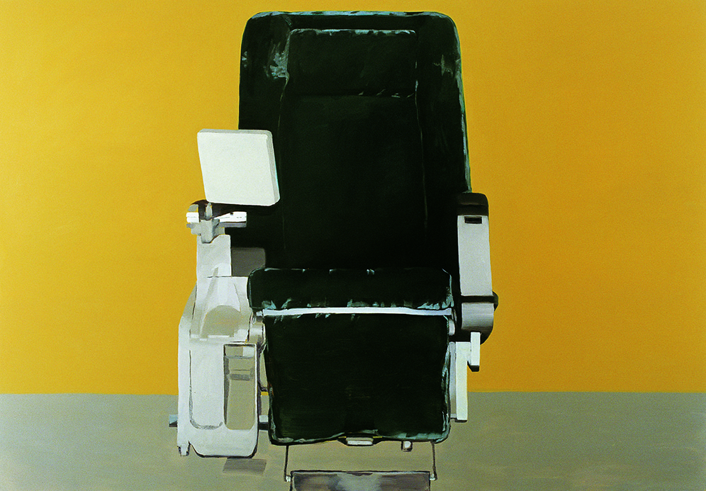 Janice McNab, Tanks and Chairs, The Chair Paintings, ‘Chairs, V’ (2003), 120x175cm, oil on board