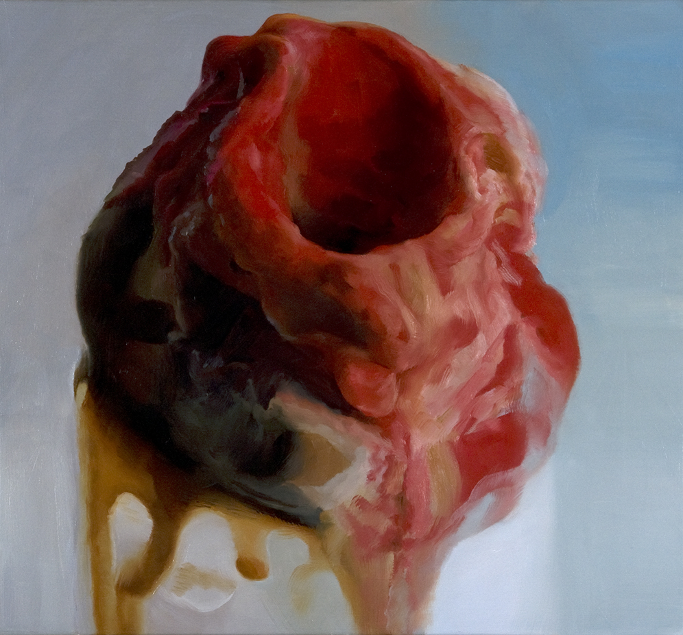 Janice McNab, The Ice Cream Paintings, ‘Rosebud’ (2012), 50x54cm, oil on linen