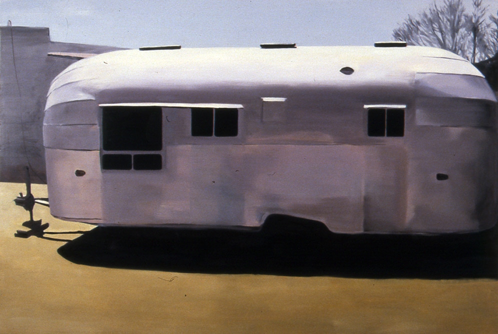 Janice McNab, The Isolation Paintings, ‘New Mexico, Dead Man's Van’ (1998), 103x150cm, oil on board