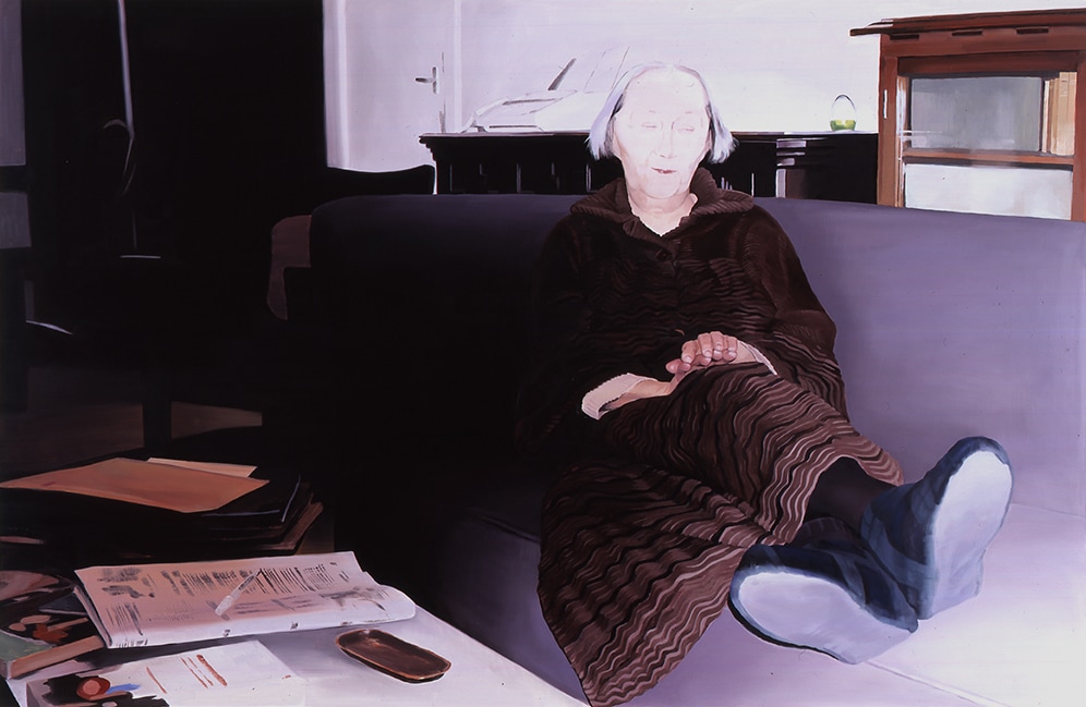Janice McNab, The Isolation Paintings, ‘Living Room’ (2001), 120x190cm, oil on board