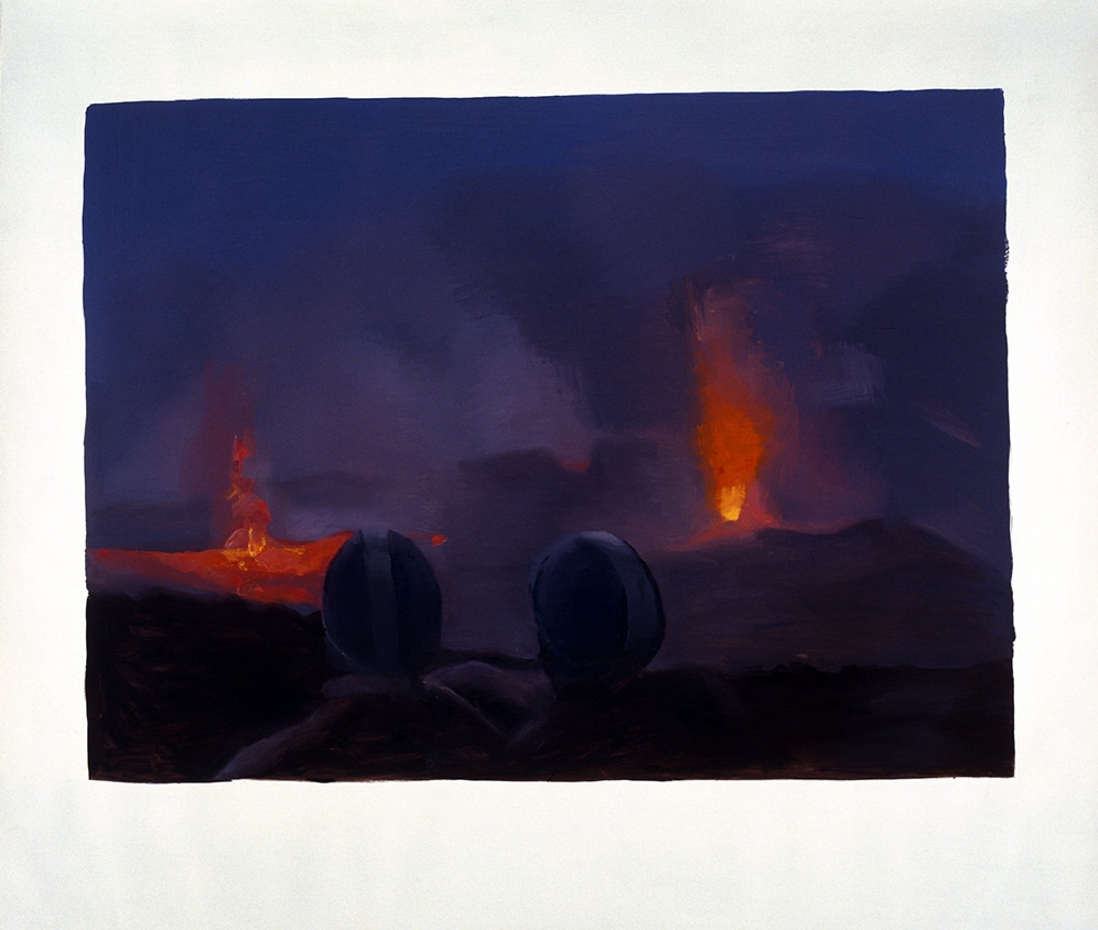 Janice McNab, The Volcano, ‘Stromboli, Night II’ (2007), 98x122cm, oil / acrylic on paper